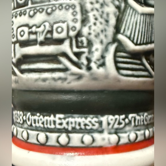 Vintage Train Themed Ceramic Beer Steins - Black and White - Picture 5 of 8